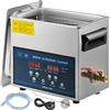 VEVOR Pulitore ad Ultrasuoni 6L Pulitore ad Ultrasuoni Professionale a Doppia Frequenza 28/40 KHZ Dispositivo di Pulizia Ultrasonica con Vasca in Acciaio Inox per Gioielli Occhiali Orologio Dentino