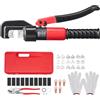 VEVOR Pinza Crimpatrice Idraulica 4-70 mm² Pinza a Crimpare Idraulica Capicorda per Terminali in Alluminio Rame AWG12-2/0 Accessori Inclusi in Valigetta Portatile, Set di Pinza di Crimpaggio per Cavi