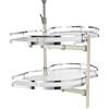VEVOR Mobiletto Angolare Cieco Destro Oscillante, Organizer Estraibile Capacità 32 kg, Vassoio Oscillante Regolabile in Altezza a 2 Livelli, Organizer con Chiusura Ammortizzata, Apertura a Destra