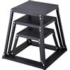 VEVOR Box Pliometrico 3 Pezzi 305/458/609 mm Piattaforma Pliometrica Carico 227 kg, Jump Box per Allenamento Fitness Crossfit per Salto Pliometrico Push-up Palestra, Scatola per Salti Pliometrici