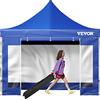VEVOR Gazebo Pop-up da Giardino Esterno Pieghevole con Pannelli Laterali 3 x 3m Altezza Regolabile, Tenda Gazebo Pop-up da Giardino per Evento Festa Mercato da Esterno con Borsa da Trasporto 26,5 kg