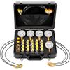 VEVOR Kit di Prova della Pressione Idraulica, 10/60/160/400/600 Bar, Kit di Manometri Idraulici 5 Manometri 20 Raccordi e 4 Raccordi a Sgancio Rapido 3 Tubi Flessibili per Escavatori e Macchinari