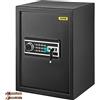 VEVOR Cassaforte con Sensore Impronte Digitali e Tastiera 35 x 47 x 30 cm, Cassetta di Sicurezza Portata 17 kg, Portatile Adatto a Qualsiasi Ambiente