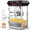 VEVOR Macchina per Popcorn, 390x345x610 mm Macchina Popcorn Elettrico 480W Bollitore 11,23 kg, Produrre Lotto, Macchina per Popcorn da Tavolo, Include 4 Misurini, Macchina Popcorn Stile Cinema, Nero