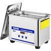 VEVOR Pulitore a Ultrasuoni 0.8L in Acciaio Inox 304 Pulitori ad Ultrasuoni Digitale con Riscaldatore Timer per Gioielli Orologio Occhiali Circuito Bordo Dentiere Strumento Dentale 220V, blu
