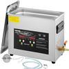 VEVOR Pulitore a Ultrasuoni Aggiornato 6 L (Riscaldatore da 200 W Ultrasuoni da 180 W) Pulitore di Parti a Ultrasuoni da Laboratorio Digitale con Temporizzatore per Pulizia di Strumenti di Gioielli