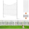VEVOR Recinzione da Giardino in Metallo 75x93 cm da 5 Pezzi Barriera per Animali Domestici Senza Scavo Spaziatura dei Picchi 3,81cm, Recinzione Decorativa in Metallo 5 Pz per Giardino Cortile Aiuola
