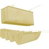 EYRMQWJPC Tenda da sole elettrica a cassonetto, Retractable Wave Shade Net 90% Block Beige Multiple Sizes For Outdoor With Accessories(1x7m/3.3x23ft)