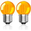 Luxvista 2W Lampadina Vintage LED E27,G40 Lampadine LED E27 Luce Calda 2000K Ambra Lampadine per Lampade per un Sonno Sano e Notturno,Equivalenti a 20W,Non Dimmerabili, 2 Pezzi