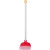 Fiskars GG138160 Rastrello | Denti in Plastica/ Manico in Alluminio, Rosso/Grigio/Arancio, 1001419