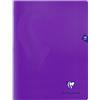 Clairefontaine 373312C Un quaderno a punto metallico Mimesys Viola 24x32cm 48 pagine Quadretti piccoli carta bianca 90g copertina PP