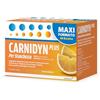 Carnidyn Plus Integratore Alimentare con Carnitina, Zinco e Vitamina B5, Supporto per Stanchezza Fisica, Mentale e Stress, 2 x 20 bustine, Gusto Arancia