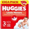 Huggies Little Movers, 168 Pannolini, Taglia 3 (4-9 Kg), Pacco Giga