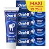 Oral-b Dentifricio Advanced Rigenera Smalto, Sapore Menta Piperita e Eucalipto, 5 Dentifrici, Pulizia Denti Efficaci, Confezione 5x75ml Maxi Convenienza