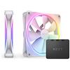 NZXT F140 RGB Duo Twin Pack - 2x Ventole RGB 140mm + Hub - Bianco