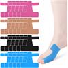 CIOXSOIO 24 Pezzi Kinesio Tape per Alluce Valgo Pretagliato, Puro Cotone | Impermeabile e Traspirante Cerotti per Alluce Valgo, Nastro Kinesiologico Alluce Valgo per Dita Dei Piedi e Piedi, 4 Colori
