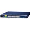 PLANET IP30 19 Switch industriale L2/L4 montabile a rack a 24 porte 10/100/1000T + 4 porte 10G SFP+ gestito, gestito, L2/L4, Gigabit Ethernet (10/100/1000), Vollduplex, Rack-Einbau, 1U