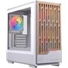 Einarex EXCS-PM-400R-W, Midi Tower, PC, Bianco, Micro ATX, Mini-ITX, Acciaio, Gaming