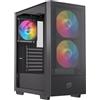 Einarex EXCS-PL-100R-B, Midi Tower, PC, Nero, ATX, Micro ATX, Mini-ITX, Acciaio, Vetro temperato, Gaming