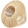 TOMETURE Paralume Lampadario Rustico Intrecciato E27 Beige per Casa | Corda di Paglia, Foro Interno 4cm, Installazione Semplice, Luce Morbida