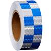 tooloflife Nastro adesivo riflettente 3 metri x 50mm Nastro di avvertimento riflettente, Nastro fluorescente ad alta visibilità, Nastro adesivo di sicurezza per trasporto stradale, Nastro luminoso blu e bianco