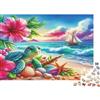 6N2X9A4S Tartaruga marina tropicale Puzzle 1000 Pezzi Carta per Adulti Relax Paesaggio spiaggia Gioco di Puzzle per Famiglia Decorazione Regalo 70x50cm/1000pcs