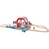 Hape Stazione della Grande città - Stazione ferroviaria giocattolo a due piani con luci, registratore e proiettore per gioco di ruolo dai 3 anni