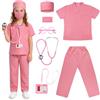 Aomig 7PZ Costume da Medico e Infermiere Gioco Vestito di Ruolo per Bambini