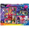 Ravensburger Puzzle Trolls 2 - World Tour, 4 x 100 Bumper Pack, 100 Pezzi, Per Bambini a Partire dai 5 Anni