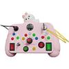 NIWWIN LED Busy Board, Giocattoli Montessori per Bambini da 1 a 3 Anni, Lavagna sensoriale per Bambini, Giocattoli con interruttori della Luce,Giocattoli per Lo Sviluppo intellettuale. (Rosa)