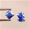 AAA 4x4MM Naturale Ceylon Blu Fiordaliso Spinello Square Taglio Princess Matched