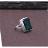 Anello Fatto A Mano In Argento 925 Con Gemma Diopside Naturale Verde 2 mm