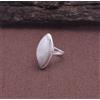 Anello Artigianale In Argento Sterling 925 Con Gemma Moonstone Arcobaleno