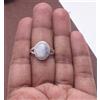 Anello Artigianale In Argento 925 Con Pietra Di Luna Arcobaleno C-61