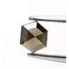 Sparkling Fancy Diamonds Diamante Naturale Sfaccettato Esagonale Grigio-Marrone 0.46ct 5x4mm