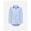 Only Oregon Zeidi Over Stripe W - Camicia - Donna - Bianco