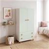 [en.casa] Armadio per Cameretta a 2 Ante 156x80x41 cm Verde Menta