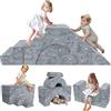 MeMoreCool Divano per bambini a partire da 1 anno, mini divano pieghevole, grigio Dino
