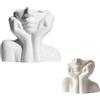Jolsaawie Vaso per Il Viso in Ceramica Vaso per Fiori per la Decorazione Vaso per Il Viso di Forma Femminile Vaso Artistico Centrotavola Moderno