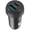 USB-C/USB-A CAR CHARGER 35W BLACK