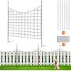 VEVOR Recinzione da Giardino in Metallo 75x93 cm da 5 Pezzi Barriera per Animali Domestici Senza Scavo Spaziatura dei Picchi 3,81cm, Recinzione Decorativa in Metallo 5 Pz per Giardino Cortile Aiuola