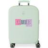 Enso Cute girl Cabin Valigia Verde 40x55x20 cm ABS rigido Lucchetto TSA integrato 37L 2,74 kg 4 Doppie ruote Bagaglio a mano espandibile