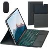 KYVELO Custodia con Tastiera Touchpad e Mouse per Samsung Galaxy Tab S11/S10/S9/S8 Ultra 14.6 Pollici, Tastiera Bluetooth Rimovibile Retroilluminata 7 Colori, Cover TPU con Porta Pennino，Nero