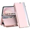 YUCSYUE Cover per Samsung Galaxy Z Fold 8 Ultra 5G con la S Pen Flip Case (Rosa) | Custodia a libro in pelle di alta qualità con chiusura magnetica a 360 Full Body antiurto