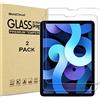 Generic Confezione da 2 pellicole proteggi schermo in vetro temperato per iPad Air 10.9 4a/5a generazione (2020, 2021), durezza 9H