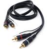 Drut Cavo di Terra per Mixer Giradischi RCA Doppio a RCA da 1,5 m con Cavo terminali di Terra (5 Piedi)