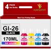 YUANQIMM GI-26 Cartucce di ricarica (non inchiostro a sublimazione) di ricambio per Canon GI-26 Refill Ink GI26 26 da utilizzare con Canon MAXIFY GX3020 GX4020 GX5020 GX6020 GX7020 GX7021 GX6021