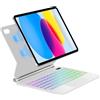 BORIYUAN Magic Keyboard Folio per iPad A16 11°/10° generazione custodia con tastiera, retroilluminazione arcobaleno, trackpad multi-touch, supporto a sbalzo galleggiante, custodia magnetica per iPad A16 11