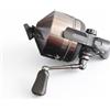 rockible Mulinello da Pesca Rotante Tondo con, Mulinello Da Pesca Con Impugnatura In Pelle Bovina Marrone - Set Per Destrorsi