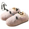 Generic Pantofole riscaldate da donna in peluche | Peluche House scarpe riscaldate USB piedi scalda per le donne e